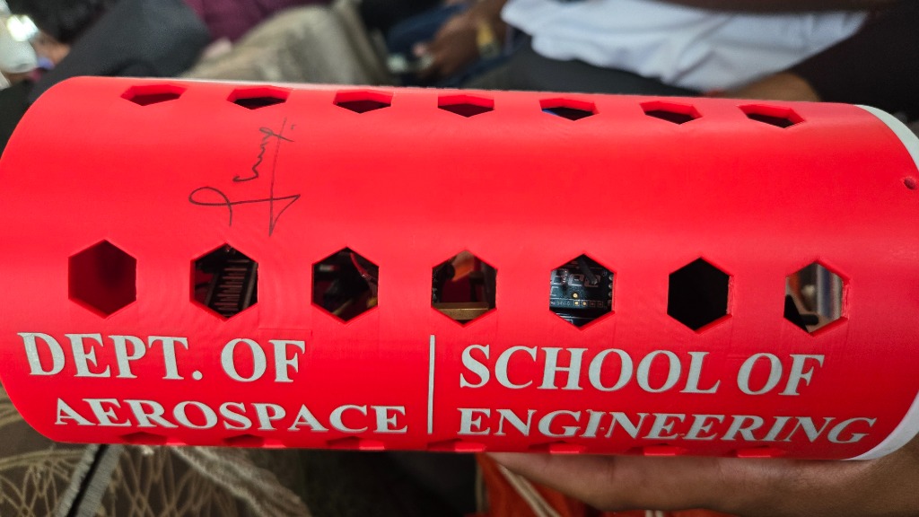 Team Vayusat Red Branded CanSat Module